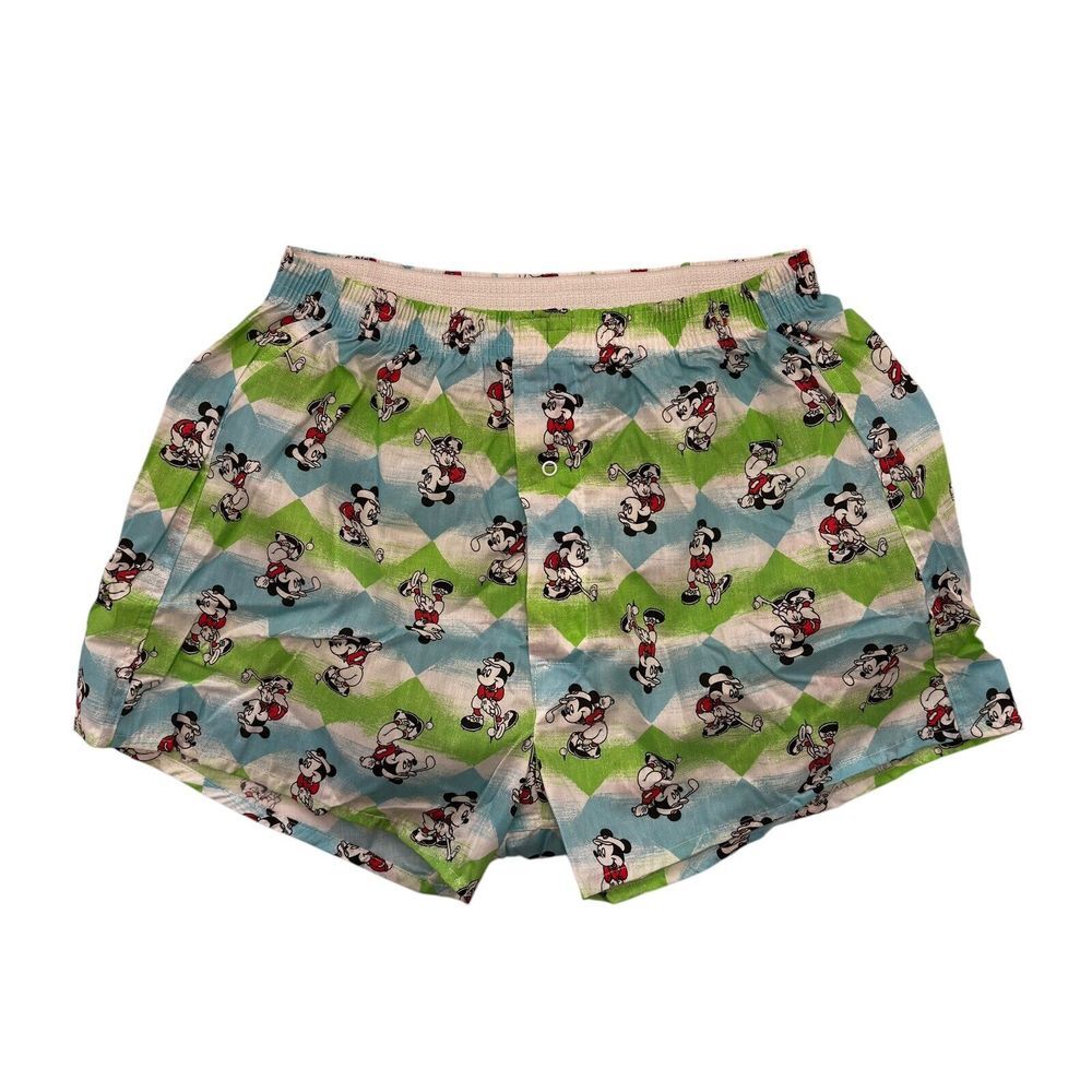 Disney‎ Hanes Boxers  XL MICKEY MOUSE Golf Vintage Underwear Shorts